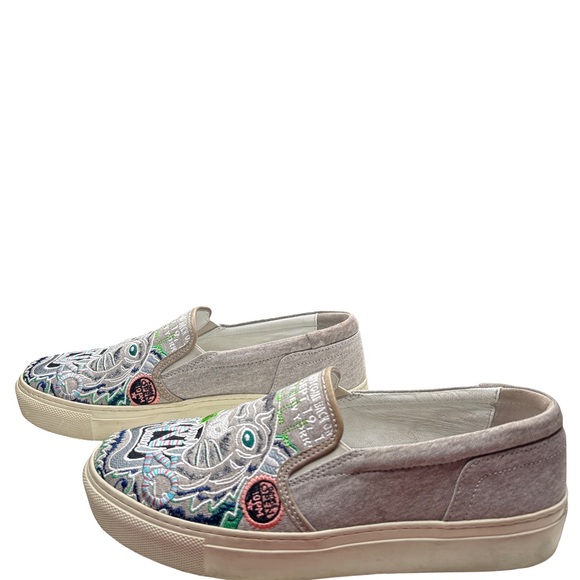 Kenzo Multicolor Embroidered Tiger Slip-On Sneakers 36 - Picture 4 of 7